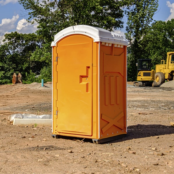 how often are the porta potties cleaned and serviced during a rental period in Damascus